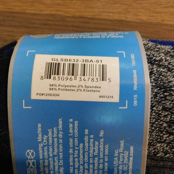 Gildan Smart Basics Youth 3 pr. Ankle Socks 3-9 - Picture 6 of 6